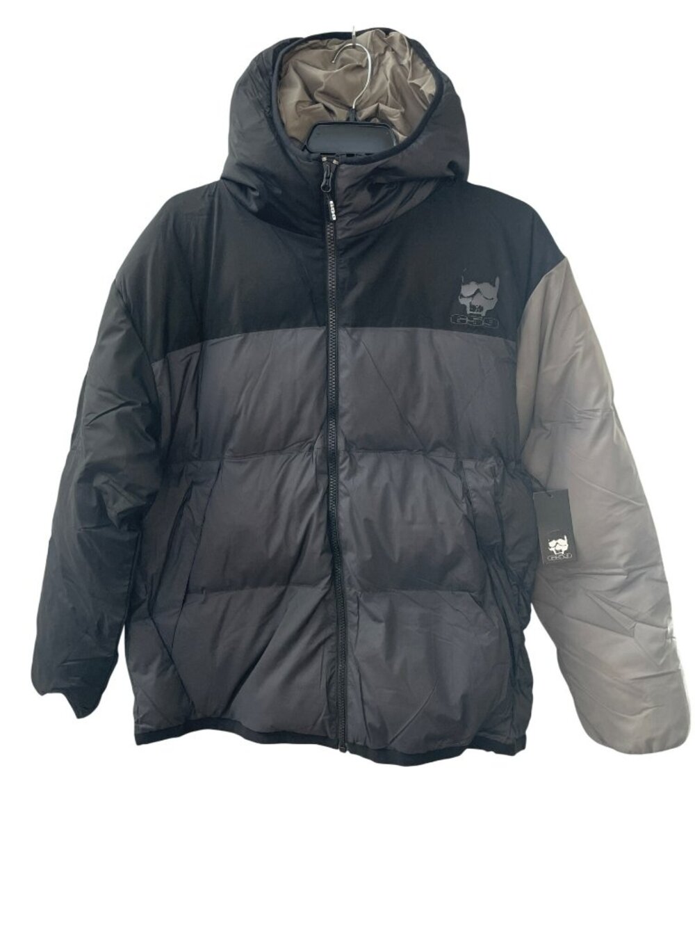 G59 Records $uicideBoy$ Poly Down Jacket Hooded Black Men's Size XL NWT